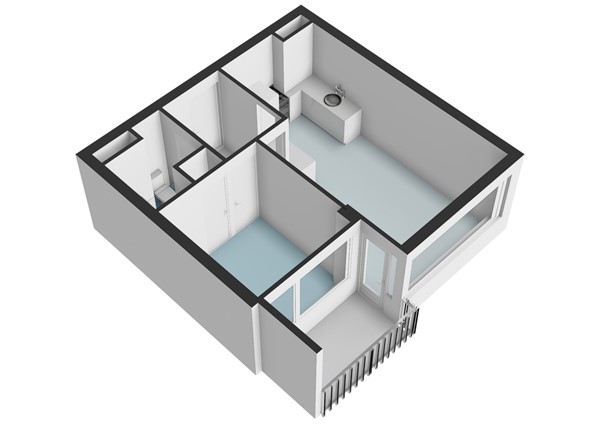 Floorplan - Bachstraat 10, 2324 GL Leiden